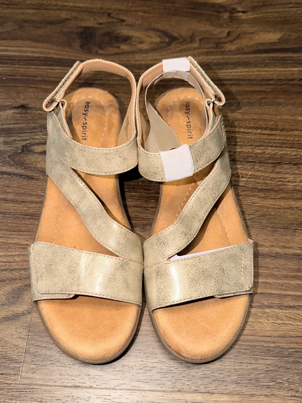 Easy Spirit Metallic Beige Strappy Slingback Sandals/NWOB/size 8.5